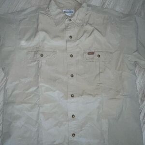 Carhartt Men's Short Sleeve Button Down Canvas Work Shirt Size L